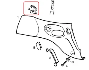 клипса передней двери Opel Vectra...