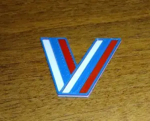Значок  "V" , с подставкой и без, с...