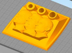 3D-модель «Подставка под ручки и карандаши Ленин-Сталин-Путин» версия 2