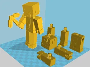 Steve Minecraft - сборная модель на шаровых разъемных шарнирах