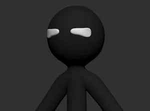 Человечек 3д модель для игр и анимации со скелетом