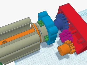 Лебёдка передача 19 v1-1300
