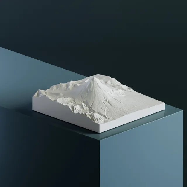 Вулкан Кизимен (Камчатка) — 3D-модель для печати, авторская работа, STL