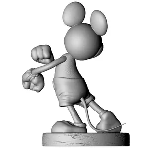 Счатливый Микки Маус. Для 3D печати. STL, OBJ.