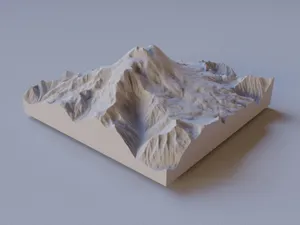 Модель горы Эльбрус