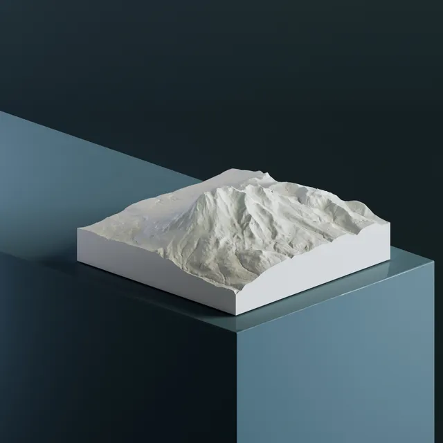 Вулкан Кошелева (Камчатка) — 3D-модель для печати, авторская работа, STL