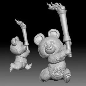 Олимпийский Мишка с факелом (Olympic Bear with a torch)
