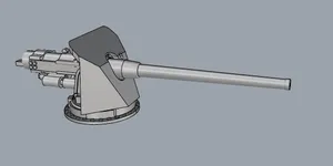 152 мм пушка Канэ на морском станке , масштаб 1/350