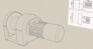 лебедка судовая электрическая масштаб 1/100