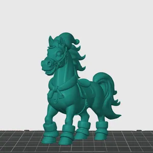 3D-модель "Огненная лошадь Санты"