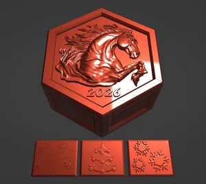 Шкатулка Лошадь - символ года 2026 stl