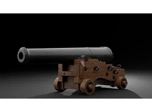24 фунтовая чугунная пушка на колесном станке образца 1883г. фрегата "Аврора"