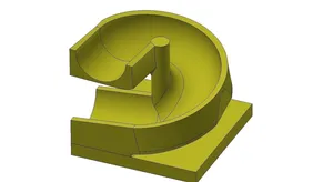 Spiral brick for rolling ball rail like a lego duplo