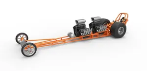 Front engine dragster with 2 V8 Scale 1:25