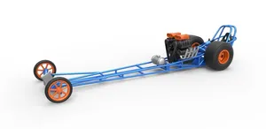 Front engine dragster with double supercharged V8 1:25