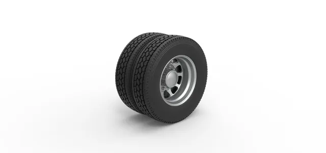 Rear custom wheel of semi truck Version 5 Scale 1:25 — Image 2 of 15
