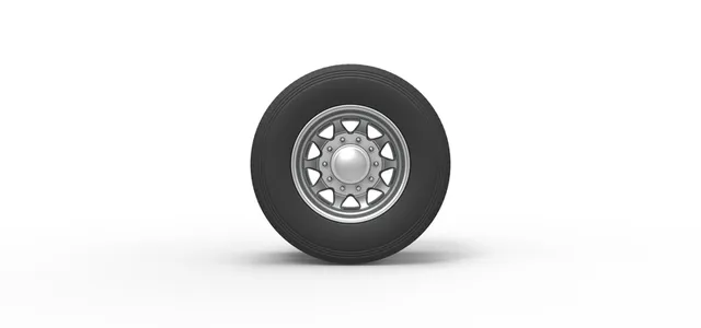 Rear custom wheel of semi truck Version 5 Scale 1:25 — Image 5 of 15