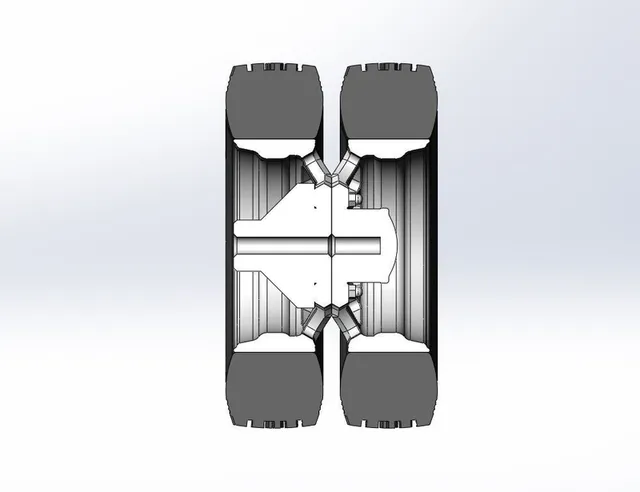 Rear custom wheel of semi truck Version 5 Scale 1:25 — Image 11 of 15