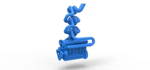 Triple Turbo straight-six engine Scale 1:25