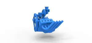Engine V8 with Centrifugal blower V2 Scale 1:25