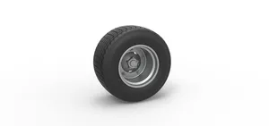 Wheel of Vintage Dirt race car V1 Scale 1:25