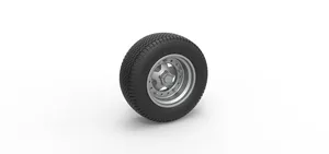 Front Wheel of Northeast Dirt Modified stock car 1:25