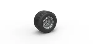 Rear Wheel of Northeast Dirt Modified stock car 1:25