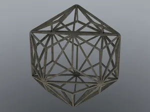 Wireframe Shape Triakis Icosahedron