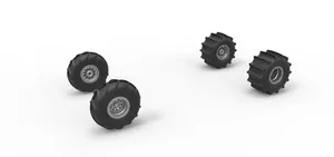 Wheel set of Mud dragster Version 1 Scale 1:25