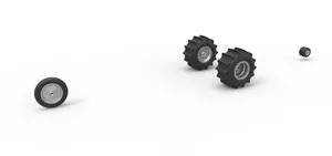 Wheel Set of Top fuel Dirt dragster trike 1:25