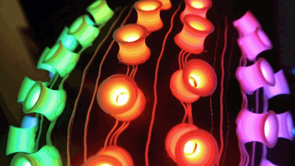 EEG Custome Cap NeoPixel Diffusers