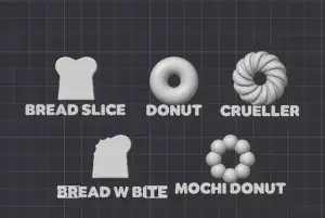 Mini Bakery Pastry Foods and Clay Molds for Dollhouse (use for Print supports)
