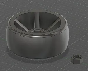 Drift Wheels and tire 70mm and HEX 12mm
