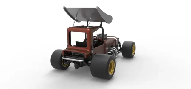 Vintage Winged Supermodified stock car Scale 1:25 — Фото 18 из 31