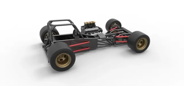 Supermodified front engine race car Base Scale 1:25 — Фото 18 из 31