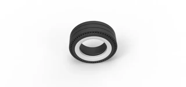 Whitewall rear tire of vintage dragster Version 4 Scale 1:25 — Фото 6 из 10