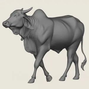 Indian Ox Print Ready 3D Model