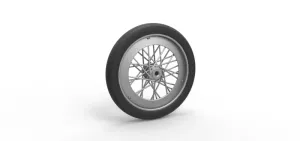 Front wire wheel of vintage dragster Version 2 Scale 1:25