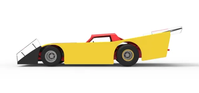 Vintage Dirt late model Race car Version 5 Scale 1:25 — Фото 9 из 30