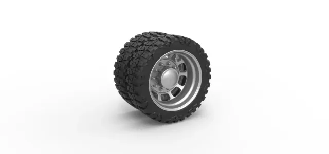 Diecast Rear semi wheel for pickup Version 3 Scale 1:25 — Фото 12 из 12