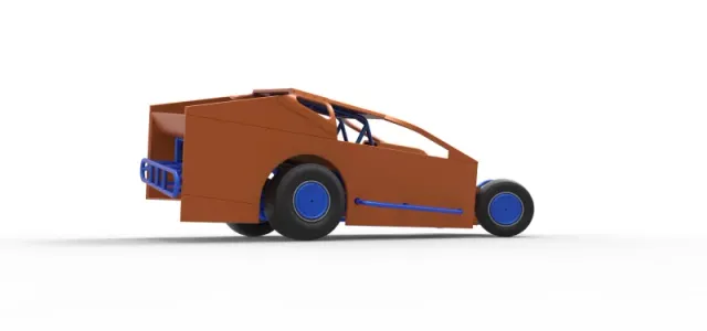 Northeast Dirt Modified stock car while turning Scale 1:25 — Image 21 of 31