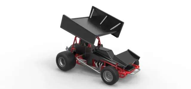 Vintage Winged Sprint car Scale 1:25 — Фото 22 из 31