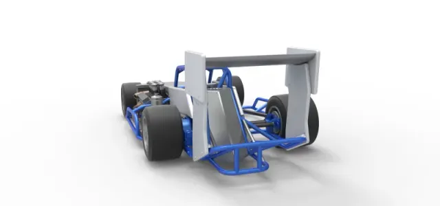 Supermodified front engine race car V4 Scale 1:25 — Фото 14 из 31