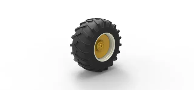 Rear wheel of Vintage Pulling tractor Scale 1:25 — Image 9 of 12