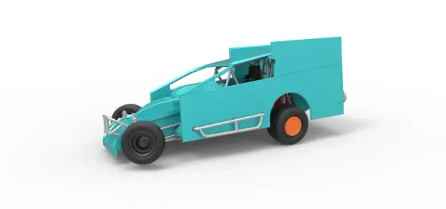 Northeast Outlaw Dirt Modified stock car while turning 1:25 — Фото 5 из 29