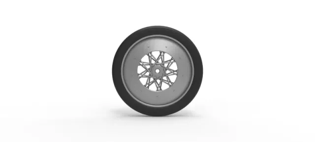Front wire wheel of vintage dragster Version 3 Scale 1:25 — Image 5 of 14