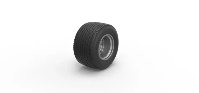 Rear Wheel of Northeast Dirt Modified stock car Scale 1:25 — Image 2 of 12