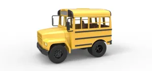Fun short School bus Scale 1:25
