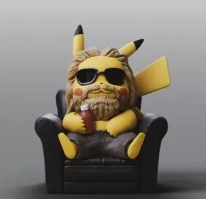 Pikachu Hammer of Thor 3D STL Model