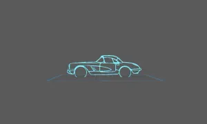 Chevrolet - Corvette classic 1960 Wall Art